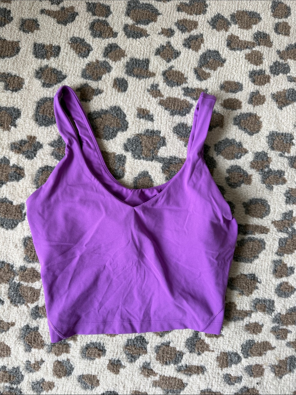 lululemon athletica Purple Scoop Neck Cropped Tank